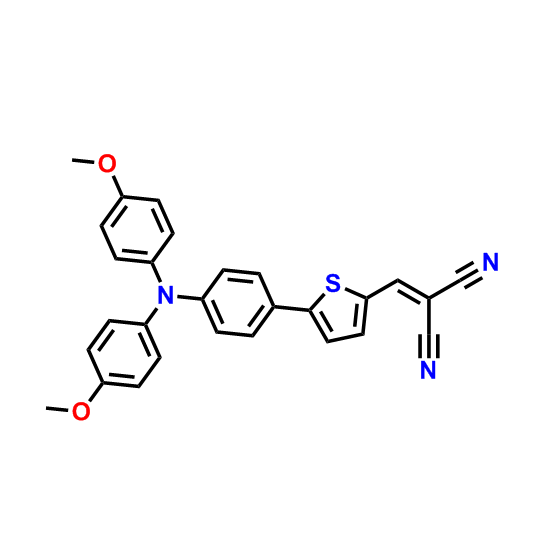 2-[[5-[4-[雙（4-甲氧基苯基）氨基]苯基]-2-噻吩基]亞甲基]丙二腈,2-((5-(4-(bis(4-methoxyphenyl)amino)phenyl)thiophen-2-yl)methylene)malononitrile