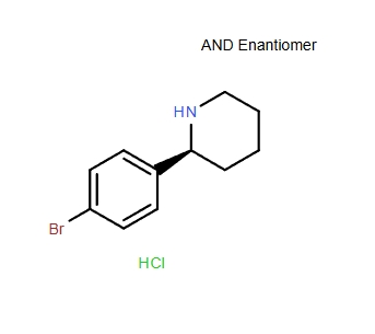 (S)-2-(4-溴苯基)哌啶鹽酸鹽,Piperidine, 2-(4-bromophenyl)-, hydrochloride (1:1), (2S)-