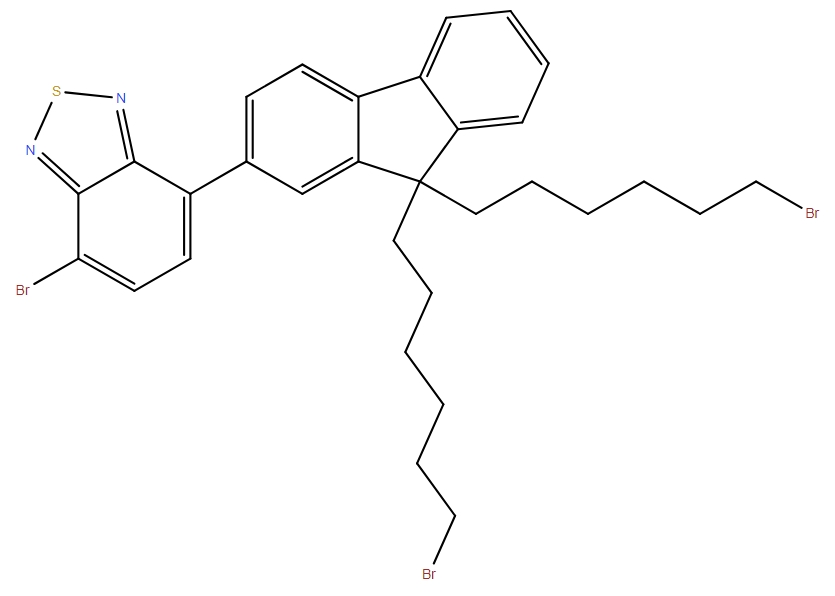 4-(9,9-bis(6-bromohexyl)-9H-fluoren-2-yl)-7-bromo-2,1,3-benzothiadiazole,4-(9,9-bis(6-bromohexyl)-9H-fluoren-2-yl)-7-bromo-2,1,3-benzothiadiazole