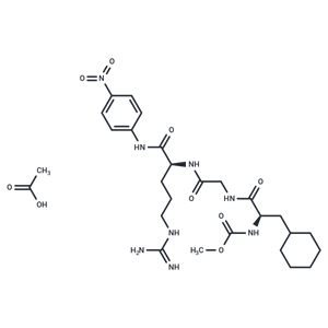 化合物 CH3OCO-D-CHA-Gly-Arg-pNA acetate|T78424|TargetMol