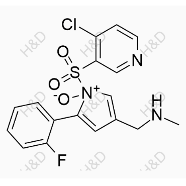 沃諾拉贊雜質(zhì)102,1-((4-chloropyridin-3-yl)sulfonyl)-2-(2-fluorophenyl)-4-((methylamino)methyl)-1H-pyrrole 1-oxide