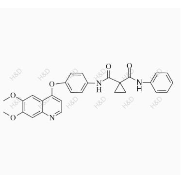 卡博替尼雜質(zhì)C,N-(4-((6,7-dimethoxyquinolin-4-yl)oxy)phenyl)-N-phenylcyclopropane-1,1-dicarboxamide