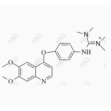 卡博替尼雜質(zhì)D,N-(((4-((6,7-dimethoxyquinolin-4-yl)oxy)phenyl)amino)(dimethylamino)methylene)-N-methylmethanaminium