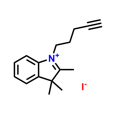 2,3,3-三甲基-1-(戊-4-炔基)-3H-碘化吲哚,1-(4-pentynyl)-2,3,3-trimethyl-3H-indolium iodide