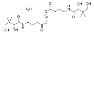 胡绊酸钙,CALCIUM D-(+)-4-(2,4-DIHYDROXY-3,3-DIMETHYLBUTYLAMIDO)BUTYRATE HEMIHYDRATE