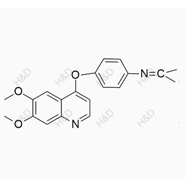 卡博替尼雜質(zhì)S,4-((6,7-dimethoxyquinolin-4-yl)oxy)-N-(propan-2-ylidene)aniline