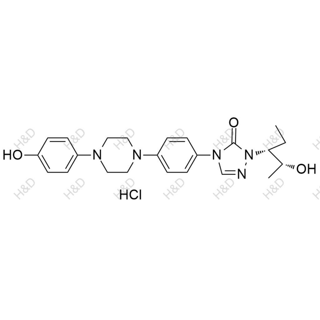 泊沙康唑雜質(zhì)5,1-((2R,3R)-2-hydroxypentan-3-yl)-4-(4-(4-(4-hydroxyphenyl)piperazin-1-yl)phenyl)-1H-1,2,4-triazol-5(4H)-one hydrochloride