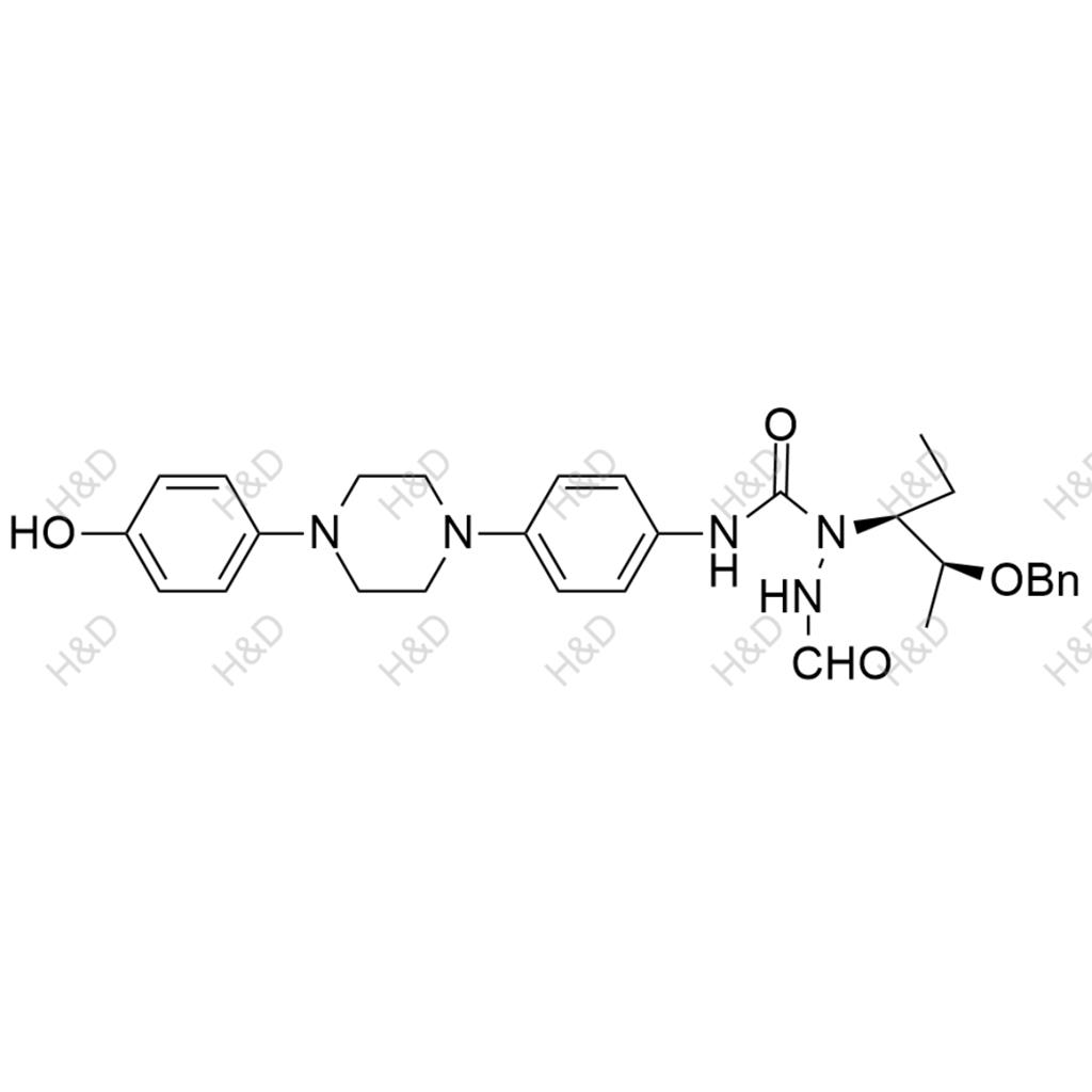 泊沙康唑雜質(zhì)6,1-((2S,3S)-2-(benzyloxy)pentan-3-yl)-2-formyl-N-(4-(4-(4-hydroxyphenyl)piperazin-1-yl)phenyl)hydrazinecarboxamide