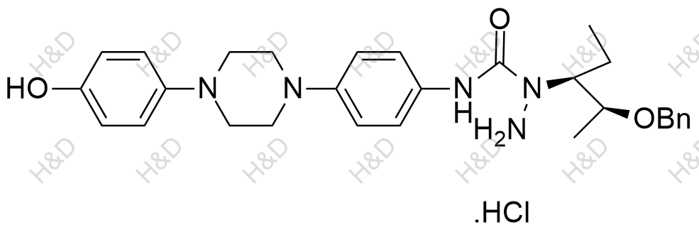 泊沙康唑雜質(zhì)7,1-((2S,3S)-2-(benzyloxy)pentan-3-yl)-N-(4-(4-(4-hydroxyphenyl)piperazin-1-yl)phenyl)hydrazinecarboxamide hydrochloride