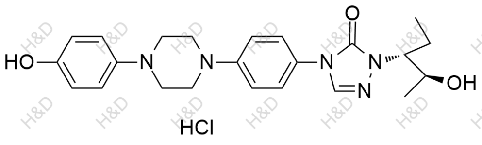 泊沙康唑雜質(zhì)11,1-((2S,3R)-2-hydroxypentan-3-yl)-4-(4-(4-(4-hydroxyphenyl)piperazin-1-yl)phenyl)-1H-1,2,4-triazol-5(4H)-one hydrochloride