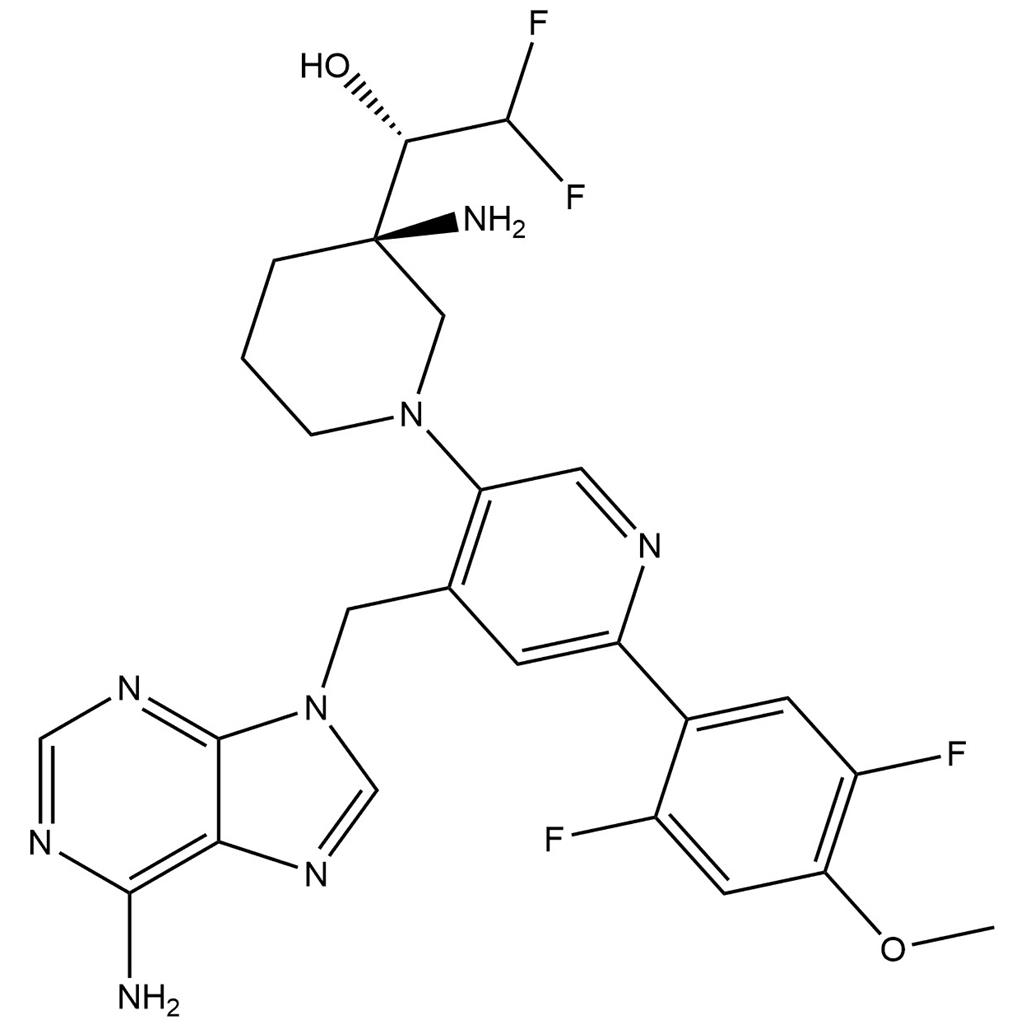 NSD2 inhibitor-2,(S)-9-((5-(3-amino-3-(2,2-difluoroethyl)piperidin-1-yl)-2-(3,4-difluorophenyl)pyridin-4-yl)methyl)-9H-purin-6-amine