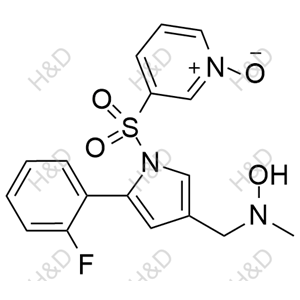 3-((2-(2-fluorophenyl)-4-((hydroxy(methyl)amino)methyl)-1H-pyrrol-1-yl)sulfonyl)pyridine 1-oxide	沃诺拉赞杂质100	