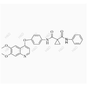 卡博替尼杂质C,N-(4-((6,7-dimethoxyquinolin-4-yl)oxy)phenyl)-N-phenylcyclopropane-1,1-dicarboxamide