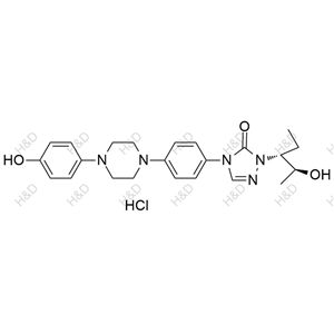 1-((2S,3R)-2-hydroxypentan-3-yl)-4-(4-(4-(4-hydroxyphenyl)piperazin-1-yl)phenyl)-1H-1,2,4-triazol-5(4H)-one hydrochloride	泊沙康唑杂质11	