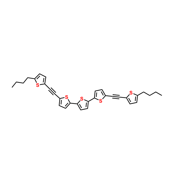 5,5''-雙((5-丁基噻吩-2-基)乙炔基)-2,2':5',2''-三聯(lián)噻吩,5,5''-Bis((5-butylthiophen-2-yl)ethynyl)-2,2':5',2''-terthiophene
