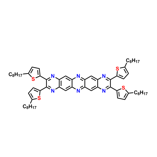 7,8,18,19-tetrakis(5-octylthiophen-2-yl)-2,6,9,13,17,20-hexazapentacyclo[12.8.0.03,12.05,10.016,21]docosa-1,3,5(10),6,8,11,13,15,17,19,21-undecaene,7,8,18,19-tetrakis(5-octylthiophen-2-yl)-2,6,9,13,17,20-hexazapentacyclo[12.8.0.03,12.05,10.016,21]docosa-1,3,5(10),6,8,11,13,15,17,19,21-undecaene