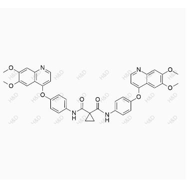 卡博替尼雜質(zhì)32,N,N'-bis(4-((6,7-dimethoxyquinolin-4-yl)oxy)phenyl)cyclopropane-1,1-dicarboxamide