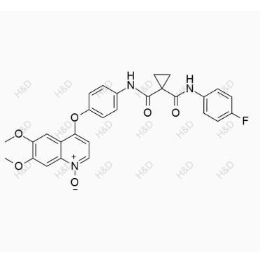 卡博替尼雜質(zhì)34,4-(4-(1-((4-fluorophenyl)carbamoyl)cyclopropanecarboxamido)phenoxy)-6,7-dimethoxyquinoline 1-oxide