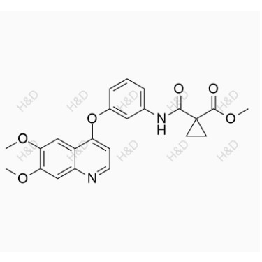 卡博替尼雜質(zhì)50,methyl 1-((3-((6,7-dimethoxyquinolin-4-yl)oxy)phenyl)carbamoyl)cyclopropanecarboxylate