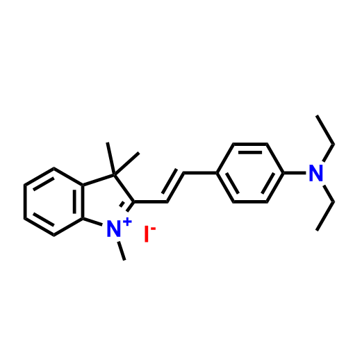 2-(4-(二乙氨基)苯乙烯基)-1,3,3-三甲基-3H-吲哚-1-鎓碘化物,(E)-2-(4-(diethylamino)styryl)-1,3,3-trimethyl-3H-indol-1-ium iodide