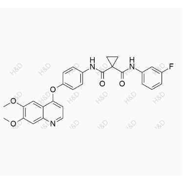 卡博替尼雜質(zhì)51,N-(4-((6,7-dimethoxyquinolin-4-yl)oxy)phenyl)-N-(3-fluorophenyl)cyclopropane-1,1-dicarboxamide