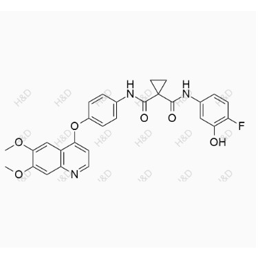 卡博替尼雜質(zhì)66,N-(4-((6,7-dimethoxyquinolin-4-yl)oxy)phenyl)-N-(4-fluoro-3-hydroxyphenyl)cyclopropane-1,1-dicarboxamide