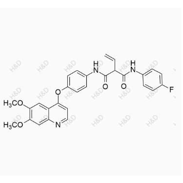 卡博替尼雜質(zhì)78,N1-(4-((6,7-dimethoxyquinolin-4-yl)oxy)phenyl)-N3-(4-fluorophenyl)-2-vinylmalonamide