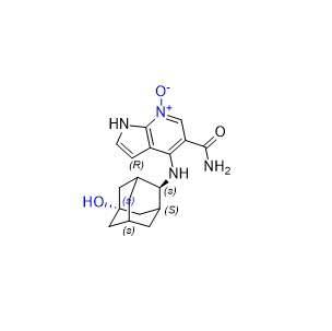 吡西替尼雜質(zhì)10,5-carbamoyl-4-(((1R,2s,3S,5s,7s)-5-hydroxyadamantan-2-yl)amino)-1H-pyrrolo[2,3-b]pyridine 7-oxide