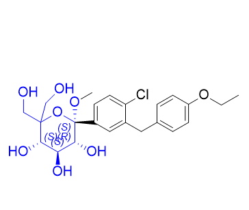 埃格列凈雜質(zhì)14,(2S,3R,4S,5S)-2-(4-chloro-3-(4-ethoxybenzyl)phenyl)-6,6-bis(hydroxymethyl)-2-methoxytetrahydro-2H-pyran-3,4,5-triol