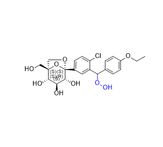 埃格列凈雜質(zhì)25,(1S,2S,3S,4R,5S)-5-(4-chloro-3-((4-ethoxyphenyl)(hydroperoxy)methyl)phenyl)-1-(hydroxymethyl)-6,8-dioxabicyclo[3.2.1]octane-2,3,4-triol