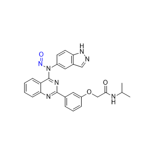 貝舒地爾雜質(zhì)06,2-(3-(4-((1H-indazol-5-yl)(nitroso)amino)quinazolin-2-yl)phenoxy)-N-isopropylacetamide