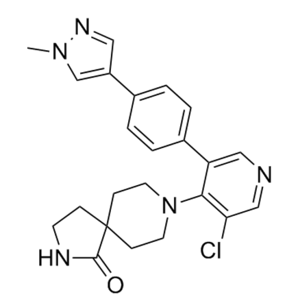 8-[3-氯-5-[4-(1-甲基-1H-吡唑-4-基)苯基]-4-吡啶基]-2,8-二氮雜螺[4.5]癸烷-1-酮,CCT251545