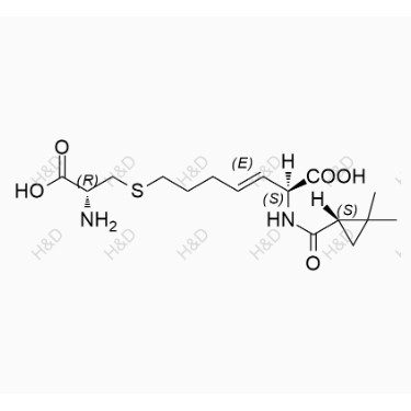 西司他丁異構(gòu)體雜質(zhì),(S,E)-7-(((R)-2-amino-2-carboxyethyl)thio)-2-((S)-2,2-dimethylcyclopropanecarboxamido)hept-3-enoic acid