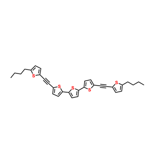 5,5''-雙((5-丁基噻吩-2-基)乙炔基)-2,2':5',2''-三聯(lián)噻吩