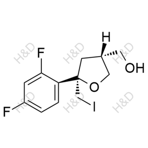 ((3R,5R)-5-(2,4-difluorophenyl)-5-(iodomethyl)tetrahydrofuran-3-yl)methanol	泊沙康唑杂质21	