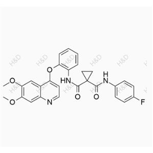 卡博替尼雜質44,N-(2-((6,7-dimethoxyquinolin-4-yl)oxy)phenyl)-N-(4-fluorophenyl)cyclopropane-1,1-dicarboxamide