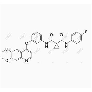 卡博替尼雜質45,N-(3-((6,7-dimethoxyquinolin-4-yl)oxy)phenyl)-N-(4-fluorophenyl)cyclopropane-1,1-dicarboxamide