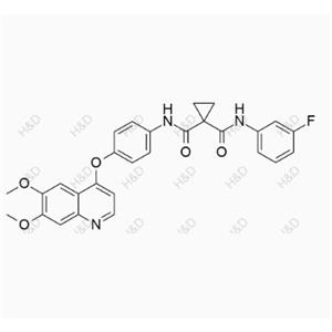 卡博替尼雜質(zhì)51,N-(4-((6,7-dimethoxyquinolin-4-yl)oxy)phenyl)-N-(3-fluorophenyl)cyclopropane-1,1-dicarboxamide