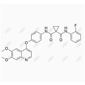 卡博替尼雜質(zhì)52,N-(4-((6,7-dimethoxyquinolin-4-yl)oxy)phenyl)-N-(2-fluorophenyl)cyclopropane-1,1-dicarboxamide