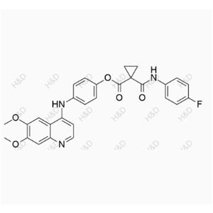 卡博替尼雜質(zhì)67,4-((6,7-dimethoxyquinolin-4-yl)amino)phenyl 1-((4-fluorophenyl)carbamoyl)cyclopropanecarboxylate