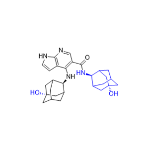 吡西替尼雜質(zhì)08,N-((1R,2s,3S,5S,7S)-5-hydroxyadamantan-2-yl)-4-(((1R,2s,3S,5S,7S)-5-hydroxyadamantan-2-yl)amino)-1H-pyrrolo[2,3-b]pyridine-5-carboxamide