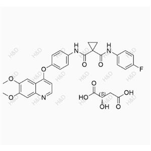 蘋(píng)果酸鹽卡博替尼,N-(4-((6,7-dimethoxyquinolin-4-yl)oxy)phenyl)-N-(4-fluorophenyl)cyclopropane-1,1-dicarboxamide (S)-2-hydroxysuccinate