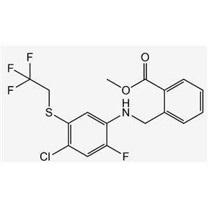 苯苄螨胺，2566451-67-8，2-({4-氯-2-氟-5-[(2,2,2-三氟乙基)硫烷基]苯氨基}甲基)苯甲酸甲酯