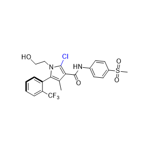 艾沙利酮雜質(zhì)05,(5S)-2-chloro-1-(2-hydroxyethyl)-4-methyl-N-(4-(methylsulfonyl)phenyl)-5-(2-(trifluoromethyl)phenyl)-1H-pyrrole-3-carboxamide