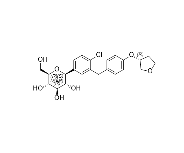 恩格列凈雜質(zhì)02,(2S,3R,4R,5S,6R)-2-(4-chloro-3-(4-(((R)-tetrahydrofuran-3-yl)oxy)benzyl)phenyl)-6-(hydroxymethyl)tetrahydro-2H-pyran-3,4,5-triol