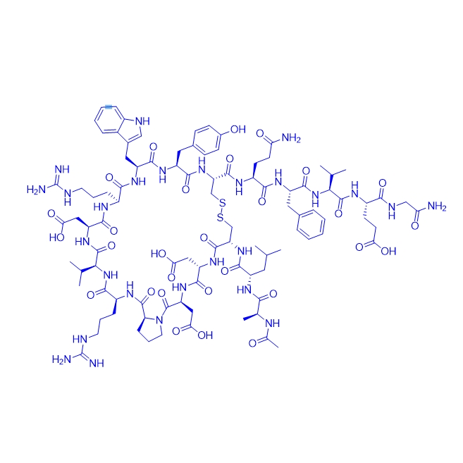 抗凝活性多肽E-76,Ac-Ala-Leu-Cys-Asp-Asp-Pro-Arg-Val-Asp-Arg-Trp-Tyr-Cys-Gln-Phe-Val-Glu-Gly-NH2 (Disulfide bond)