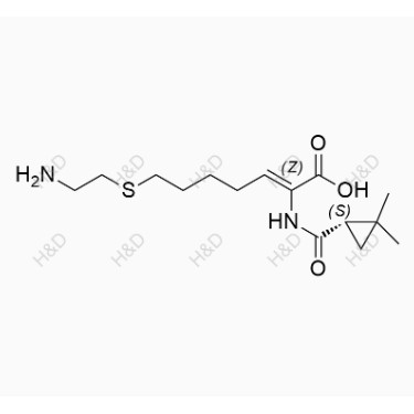 西司他丁EP雜質(zhì)H,(S,Z)-7-((2-aminoethyl)thio)-2-(2,2-dimethylcyclopropanecarboxamido)hept-2-enoic acid