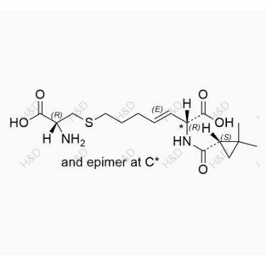 西司他丁EP雜質(zhì)G,(RS,E)-7-(((R)-2-amino-2-carboxyethyl)thio)-2-((S)-2,2-dimethylcyclopropanecarboxamido)hept-3-enoic acid