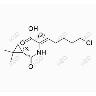 西司他丁雜質(zhì)21,(S,Z)-7-chloro-2-(2,2-dimethylcyclopropanecarboxamido)hept-2-enoic acid