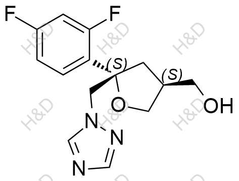 泊沙康唑雜質(zhì)36,((3S,5S)-5-((1H-1,2,4-triazol-1-yl)methyl)-5-(2,4-difluorophenyl)tetrahydrofuran-3-yl)methanol